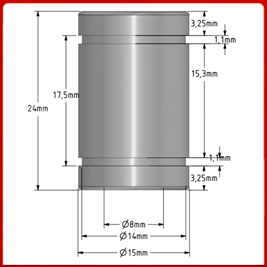Lm8Uu Bearing - محمل خطي بديل لطابعة Reprap ثلاثية