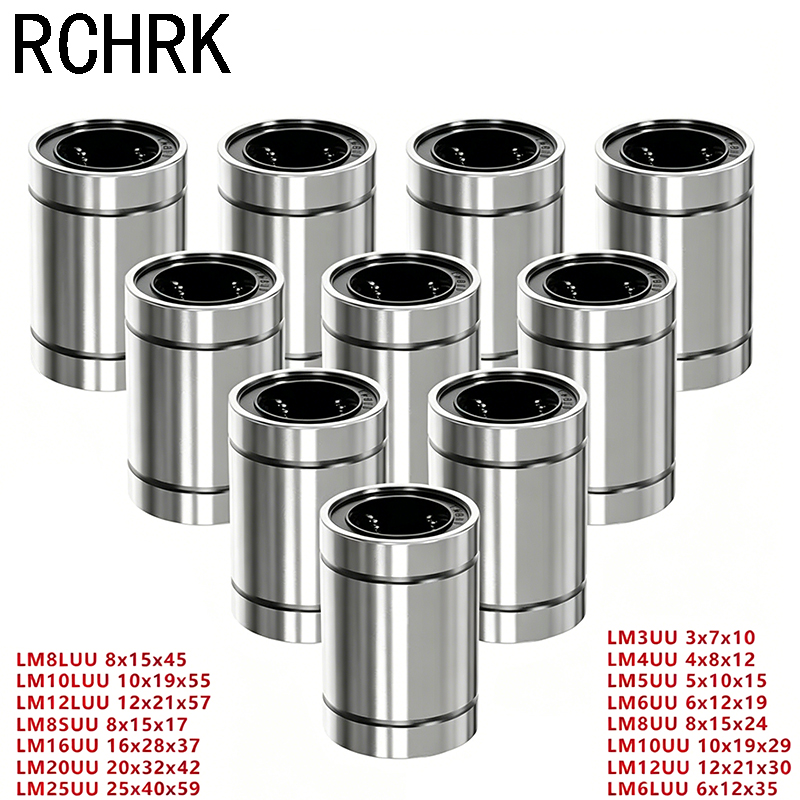 Lm8Uu Bearing - 4/10 قطع LM8UU LM10UU LM16UU LM12UU