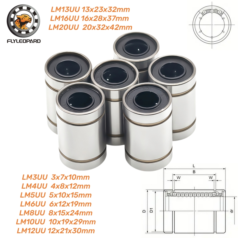 محامل خطية LM3UU LM4UU LM6UU L - مراجعة Lm8Uu Bearing وسعره