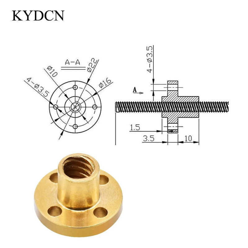 برغي توجيه T8 من الفولاذ المقا - مراجعة Lead Screw 8Mm وسعره