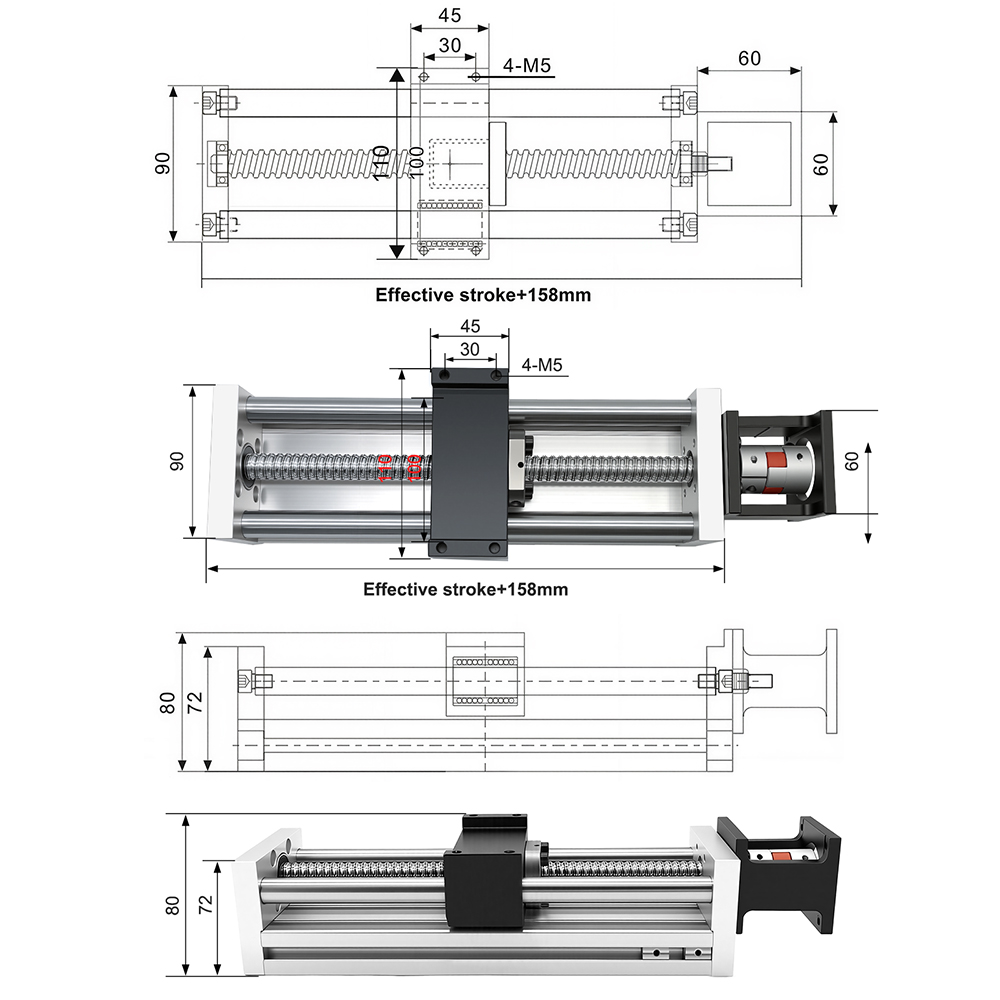 طاولة توجيه خطية بمحور انزلاقي - مراجعة Linear Rail وسعره