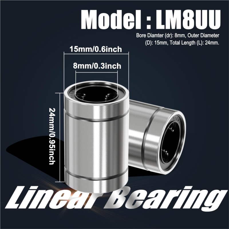 4/10 قطع LM8UU LM10UU LM16UU L - مراجعة Lm8Uu Bearing وسعره