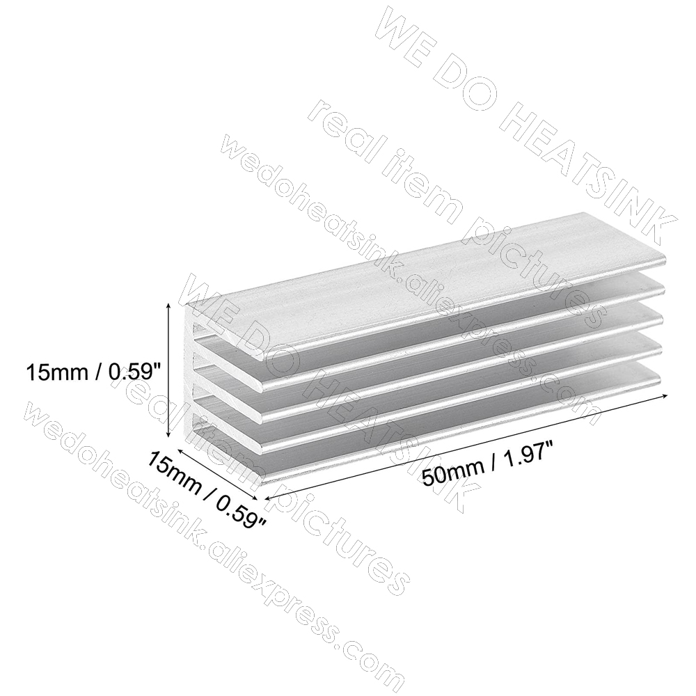 شحن مجاني 5 قطعة 50x15x15 مللي - مراجعة Aluminium Extrusion وسعره