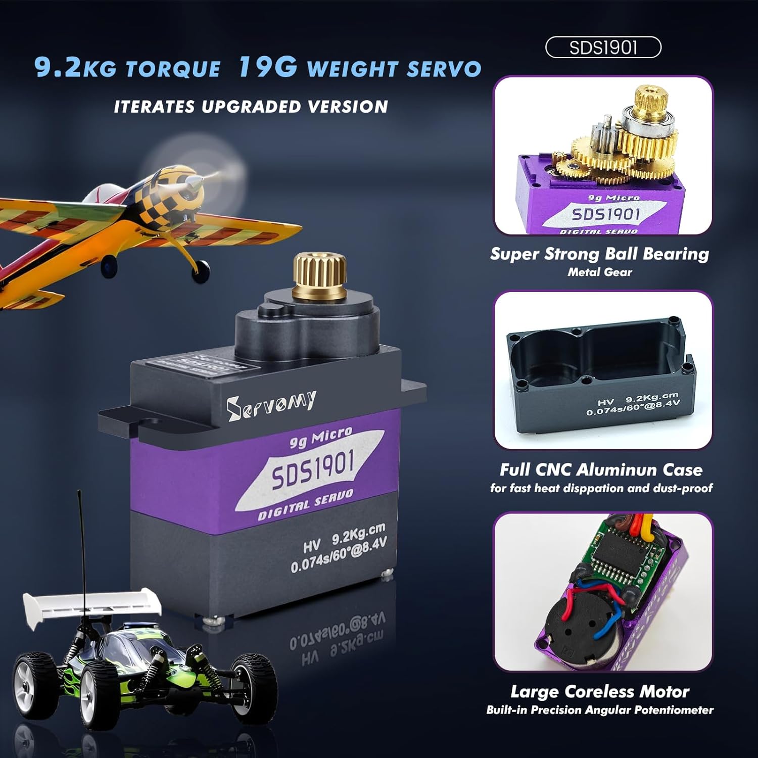 SERVOMY-SDS1901 Digital 9G Mic - مراجعة Servo 9G وسعره