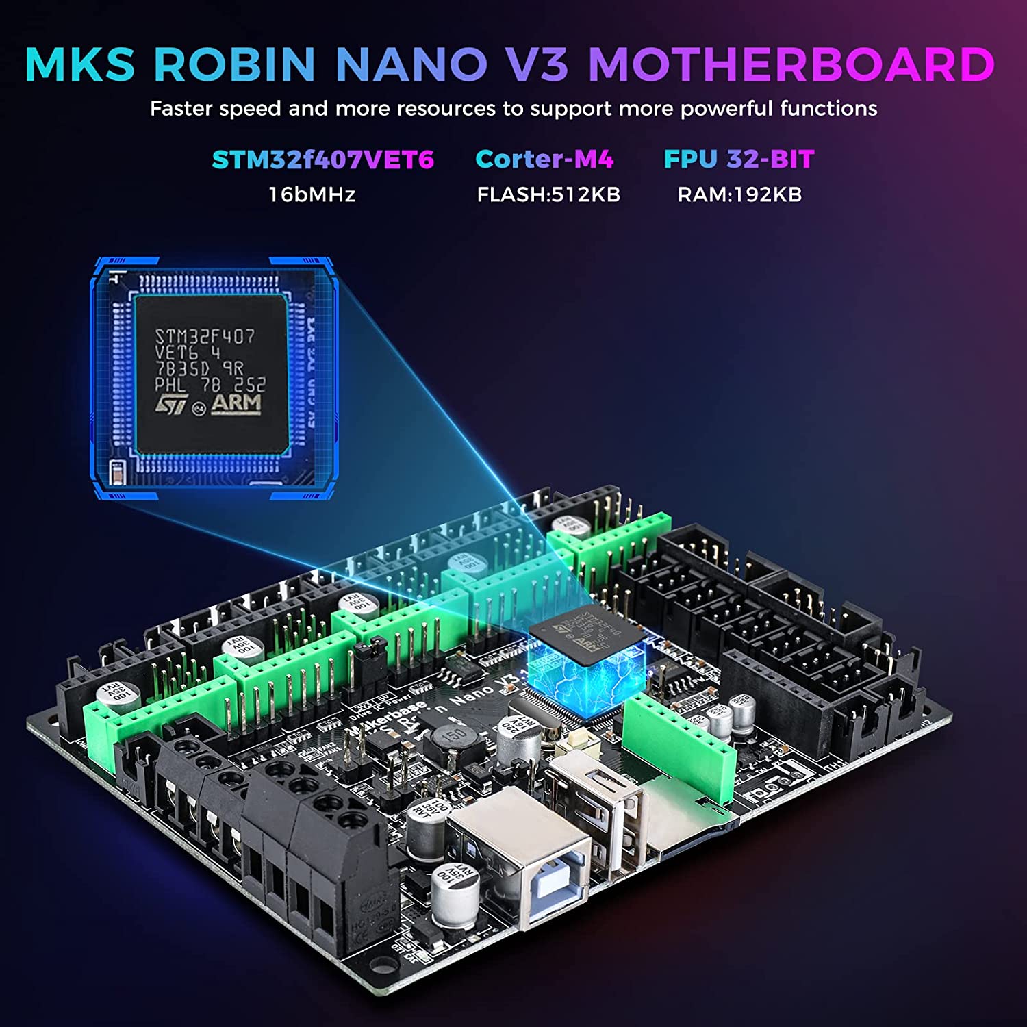 لوحة تحكم Makerbase MKS Robin  - مراجعة Lm8Uu Bearing وسعره